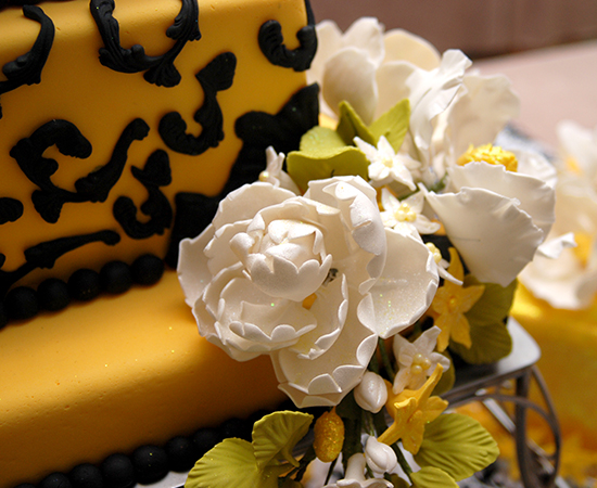 Flores de pastillaje, Decoración
