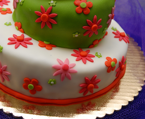 Pastel de 3 pisos de Fondant